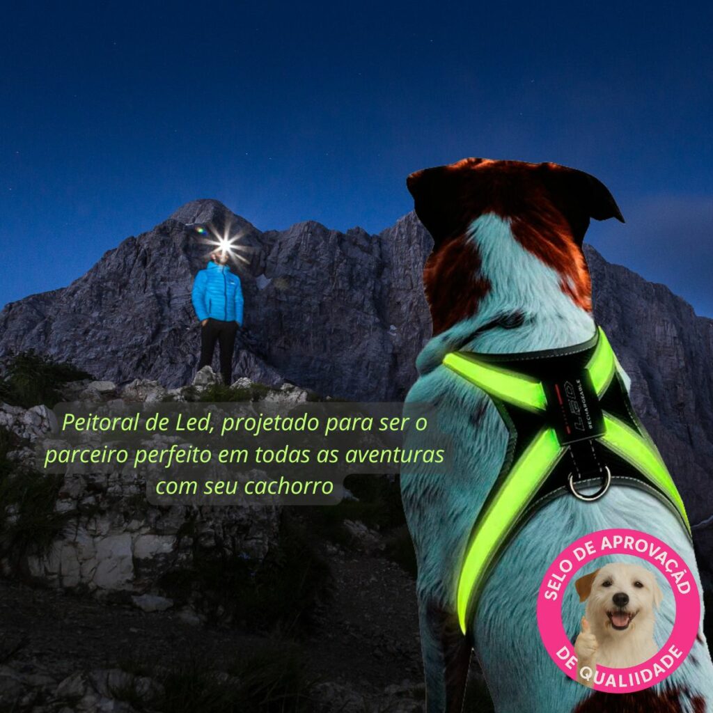Peitoral LED para Cães